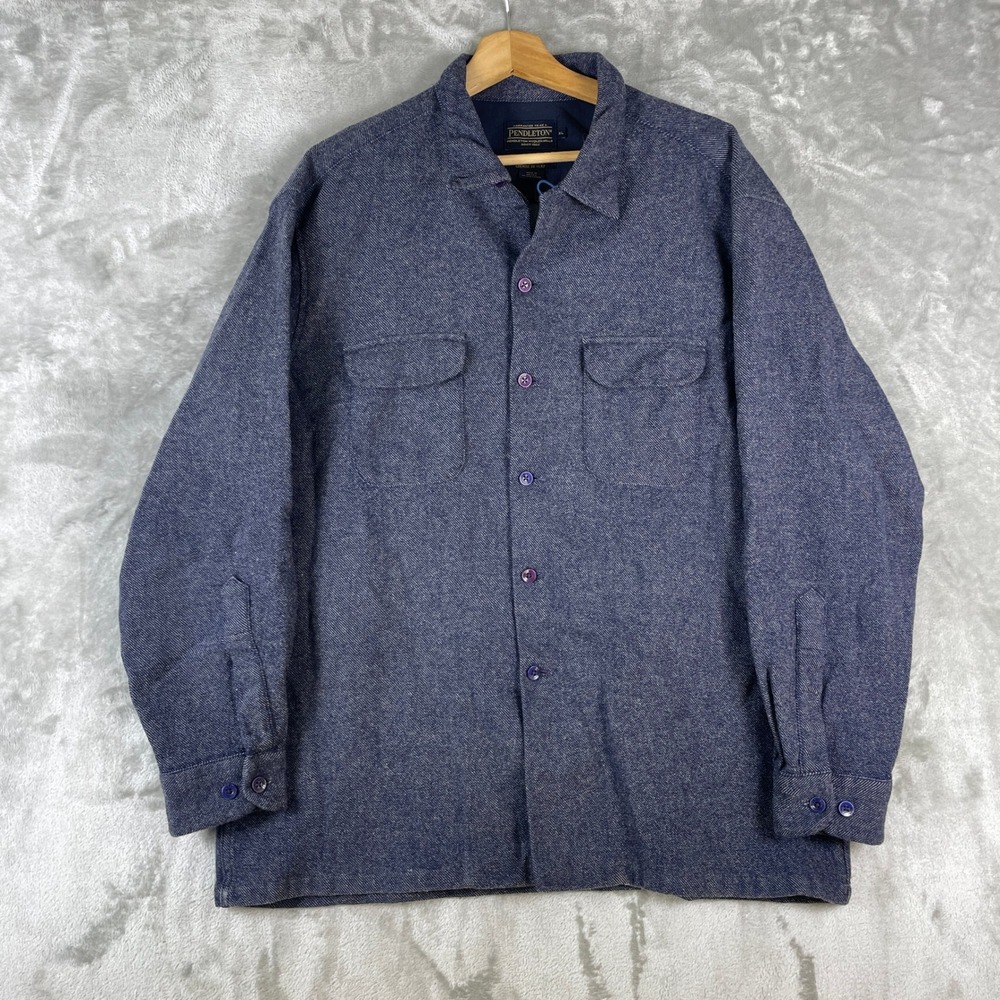 Pendleton The Original Board Shirt Mens XL 100% Virgin Wool Loop Collar MINT